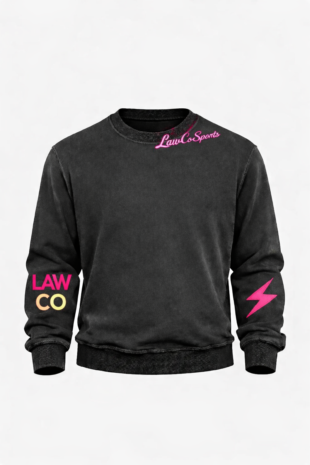 LawCo Sports - District Wash™ BLACK Crewneck ADULT