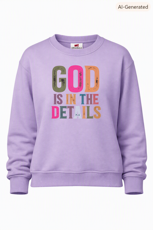 Hanes Women's Fleece Sweatshirt - God is in the Details