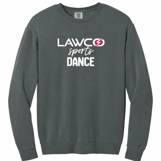 LawCo Sports DANCE - Comfort Colors® Pepper Lightweight Crewneck Sweatshirt ADULT
