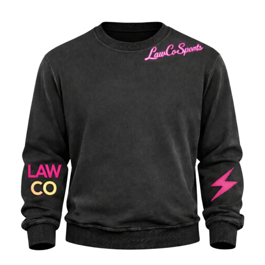 LawCo Sports - District Wash™ BLACK Crewneck ADULT