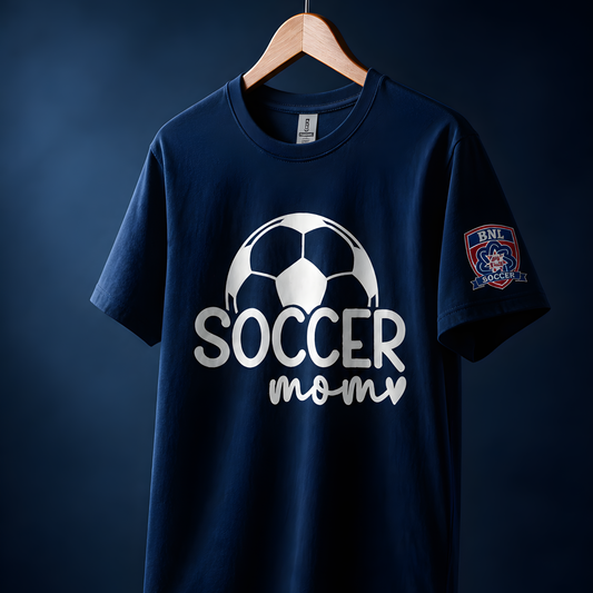 Soccer Mom Pride Tee with left sheeve patch