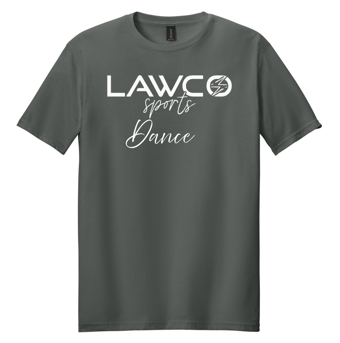 LawCo Sports DANCE - Gildan Softstyle® Charcoal T-Shirt ADULT